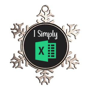 Funny Excel Spreadsheet Gift I Simply Excel Metallic Star Ornament