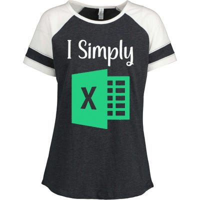 Funny Excel Spreadsheet Gift I Simply Excel Enza Ladies Jersey Colorblock Tee