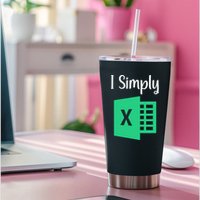 Funny Excel Spreadsheet Gift I Simply Excel Permanent Decal Sticker