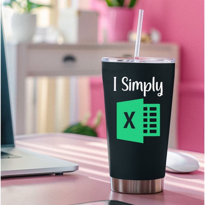 Funny Excel Spreadsheet Gift I Simply Excel Permanent Decal Sticker