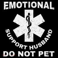Funny Emotional Support Husband Do Not Pet Dad Humour Impact Tech Backpack