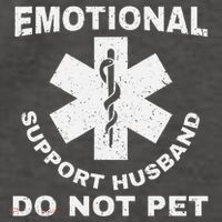 Funny Emotional Support Husband Do Not Pet Dad Humour Vector Backpack