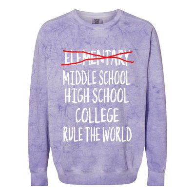 Funny Elementary School Graduation 6th Grade Graduation Colorblast Crewneck Sweatshirt