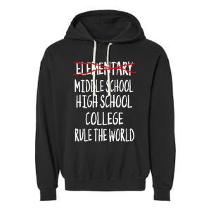 Funny Elementary School Graduation 6th Grade Graduation Garment-Dyed Fleece Hoodie