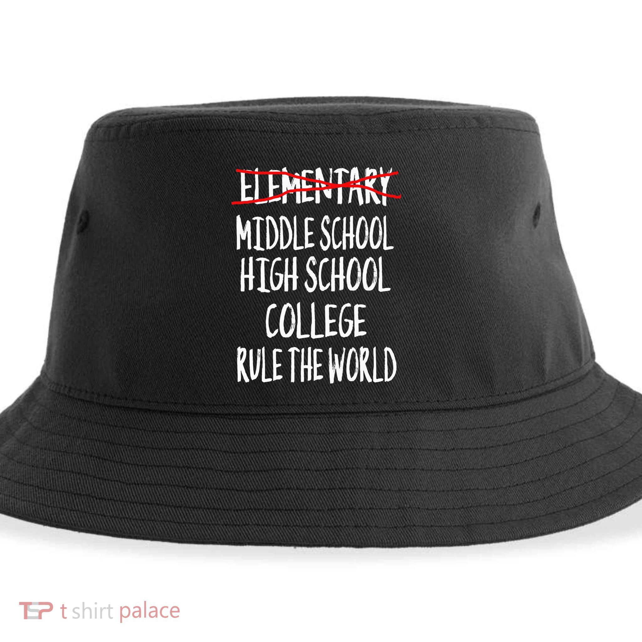 Funny Elementary School Graduation 6th Grade Graduation Sustainable Bucket Hat
