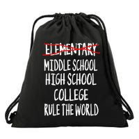 Funny Elementary School Graduation 6th Grade Graduation Drawstring Bag