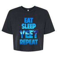 Funny Eat Sleep Yeet Repeat Vintage Bella+Canvas Jersey Crop Tee