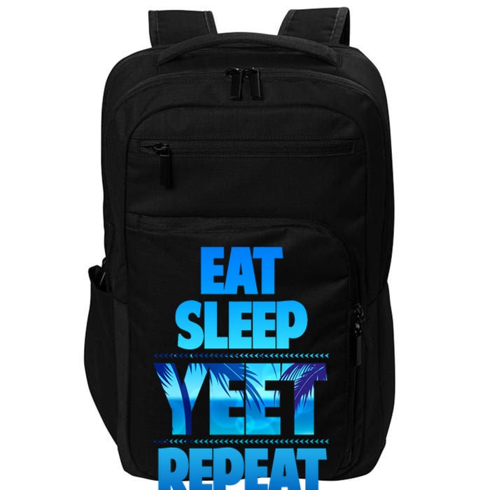 Funny Eat Sleep Yeet Repeat Vintage Impact Tech Backpack