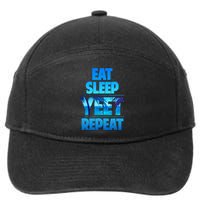 Funny Eat Sleep Yeet Repeat Vintage 7-Panel Snapback Hat