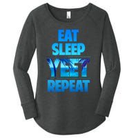 Funny Eat Sleep Yeet Repeat Vintage Women's Perfect Tri Tunic Long Sleeve Shirt