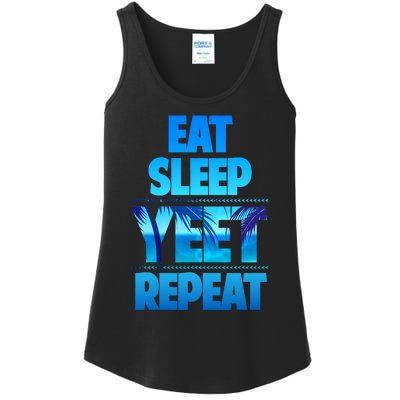 Funny Eat Sleep Yeet Repeat Vintage Ladies Essential Tank