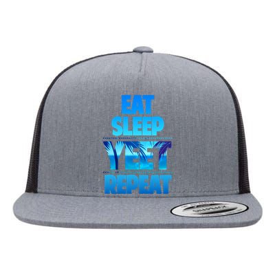 Funny Eat Sleep Yeet Repeat Vintage Flat Bill Trucker Hat