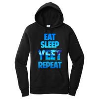 Funny Eat Sleep Yeet Repeat Vintage Women's Pullover Hoodie