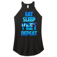 Funny Eat Sleep Yeet Repeat Vintage Women’s Perfect Tri Rocker Tank