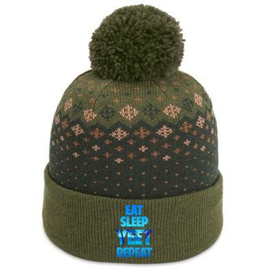 Funny Eat Sleep Yeet Repeat Vintage The Baniff Cuffed Pom Beanie