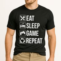 Funny Eat Sleep Game Repeat Gaming Funny Gift Funny Gift Cooling Performance Crew T-Shirt
