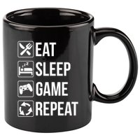 Funny Eat Sleep Game Repeat Gaming Funny Gift Funny Gift 11oz C Handle Ceramic Mug