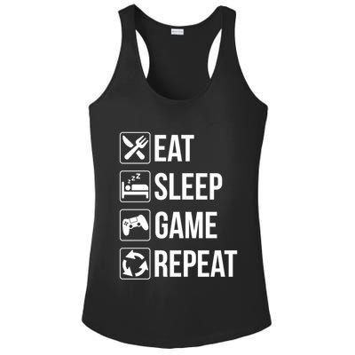 Funny Eat Sleep Game Repeat Gaming Funny Gift Funny Gift Ladies PosiCharge Competitor Racerback Tank