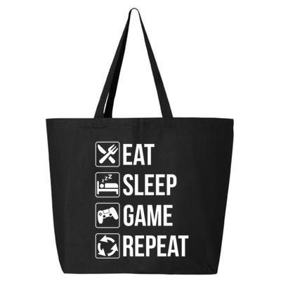 Funny Eat Sleep Game Repeat Gaming Funny Gift Funny Gift 25L Jumbo Tote
