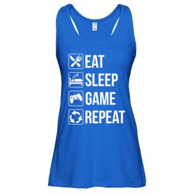Funny Eat Sleep Game Repeat Gaming Funny Gift Funny Gift Ladies Essential Flowy Tank