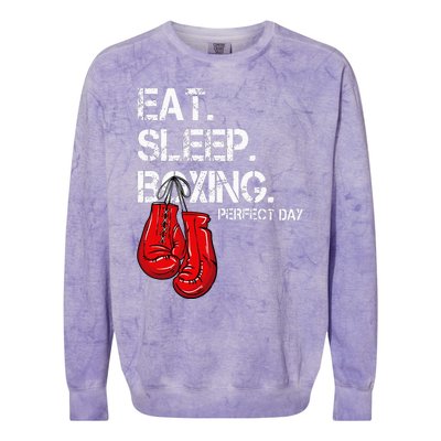 Funny Eat. Sleep. Repeat. Boxing Lover Perfect Day Gift Colorblast Crewneck Sweatshirt