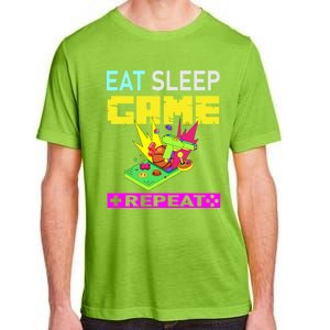 Funny Eat Sleep Game Repeat Design For Video Games Lovers Gift Adult ChromaSoft Performance T-Shirt