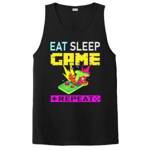 Funny Eat Sleep Game Repeat Design For Video Games Lovers Gift PosiCharge Competitor Tank