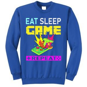 Funny Eat Sleep Game Repeat Design For Video Games Lovers Gift Sweatshirt