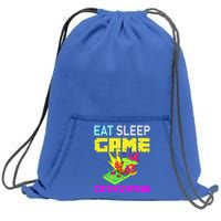 Funny Eat Sleep Game Repeat Design For Video Games Lovers Gift Sweatshirt Cinch Pack Bag