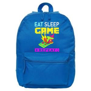 Funny Eat Sleep Game Repeat Design For Video Games Lovers Gift 16 in Basic Backpack