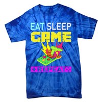 Funny Eat Sleep Game Repeat Design For Video Games Lovers Gift Tie-Dye T-Shirt