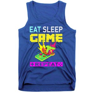 Funny Eat Sleep Game Repeat Design For Video Games Lovers Gift Tank Top