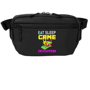 Funny Eat Sleep Game Repeat Design For Video Games Lovers Gift Crossbody Pack