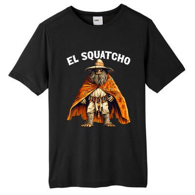 Funny El Squatcho Poncho Western Bigfoot Sasquatch Lover Tall Fusion ChromaSoft Performance T-Shirt