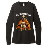 Funny El Squatcho Poncho Western Bigfoot Sasquatch Lover Womens CVC Long Sleeve Shirt