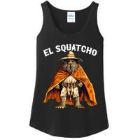 Funny El Squatcho Poncho Western Bigfoot Sasquatch Lover Ladies Essential Tank