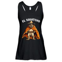 Funny El Squatcho Poncho Western Bigfoot Sasquatch Lover Ladies Essential Flowy Tank