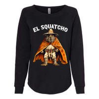 Funny El Squatcho Poncho Western Bigfoot Sasquatch Lover Womens California Wash Sweatshirt