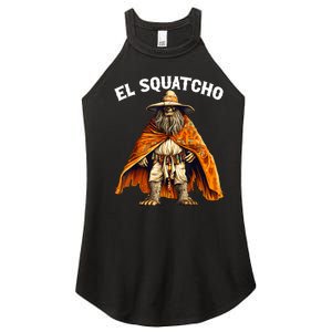 Funny El Squatcho Poncho Western Bigfoot Sasquatch Lover Women's Perfect Tri Rocker Tank