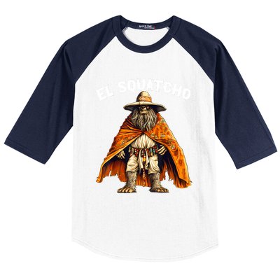 Funny El Squatcho Poncho Western Bigfoot Sasquatch Lover Baseball Sleeve Shirt