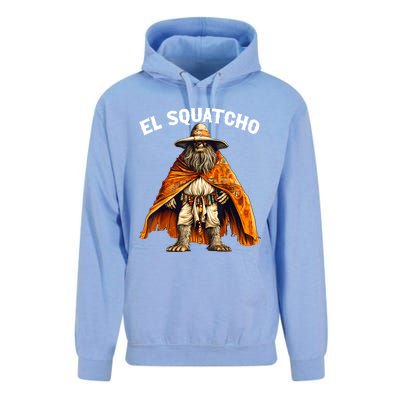 Funny El Squatcho Poncho Western Bigfoot Sasquatch Lover Unisex Surf Hoodie