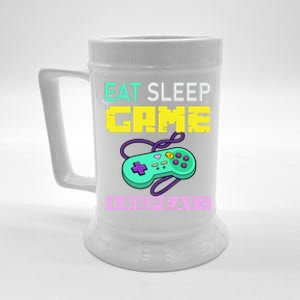 Funny Eat Sleep Game Repeat Tee For Video Games Lovers Cute Gift Beer Stein