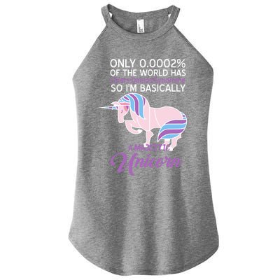 Funny Ehlersdanlos Syndrome Awareness Unicorn Lover Humor Gift Women’s Perfect Tri Rocker Tank