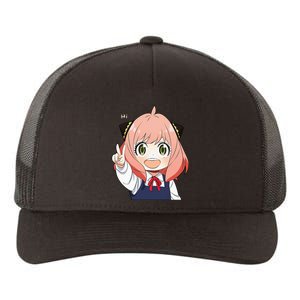 Funny Emotion Smile Heh. A Cute Girl For Family Holidays Yupoong Adult 5-Panel Trucker Hat