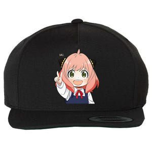 Funny Emotion Smile Heh. A Cute Girl For Family Holidays Wool Snapback Cap