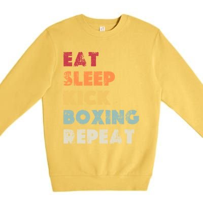 Funny Eat Sleep Kickboxing Repeat Mixed Martial Arts Cute Gift Premium Crewneck Sweatshirt