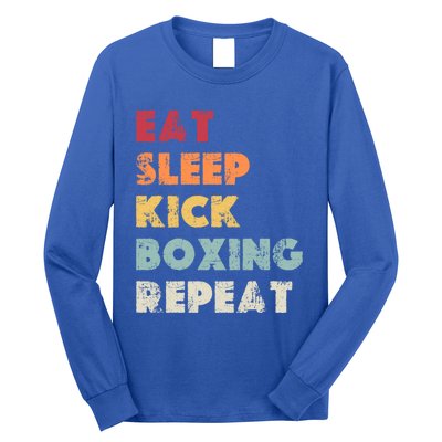 Funny Eat Sleep Kickboxing Repeat Mixed Martial Arts Cute Gift Long Sleeve Shirt