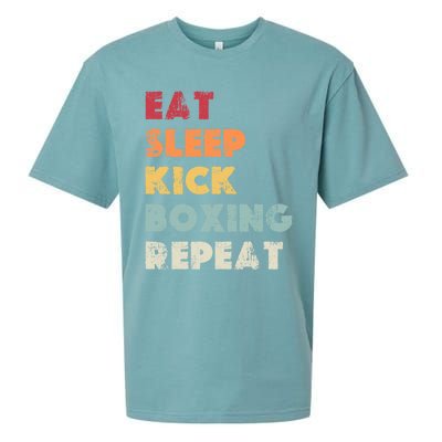 Funny Eat Sleep Kickboxing Repeat Mixed Martial Arts Cute Gift Sueded Cloud Jersey T-Shirt