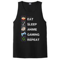 Funny Eat Sleep Anime Gaming Repeat Kawaii Otaku Gamer Anime Manga PosiCharge Competitor Tank