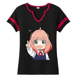 Funny Emotion Smile Heh. A Cute Girl For Family Holidays Ladies Halftime Notch Neck Tee